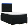 vidaXL Lit boxspring LED avec matelas Noir 120 x 200 cm Tissu