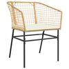 vidaXL Ensemble de salle &agrave; manger pour jardin 3 pcs Marron polyrotin