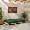 vidaXL Coussin de canap&eacute; sur palette Vert 120 x 80 x 12 cm tissu