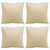 vidaXL Coussins de canap&eacute; lot de 4 beige 50x50 cm tissu
