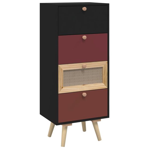vidaXL Buffet haut avec tiroirs 40x30x95 cm bois d'ing&eacute;nierie