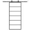 vidaXL Porte coulissante kit de quincaillerie noir 90x205 cm verre ESG