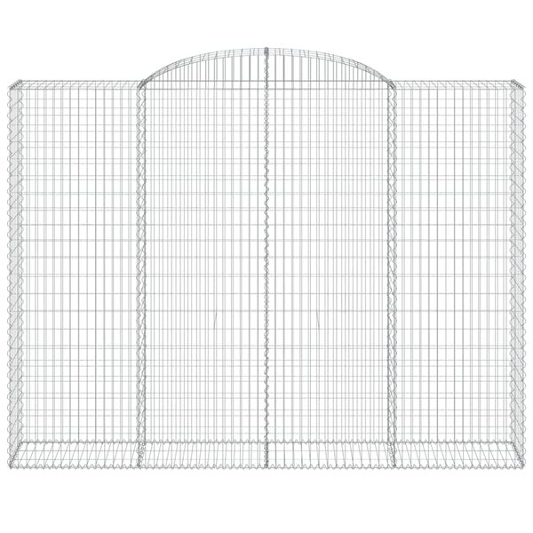 vidaXL Paniers à gabions arqués 10 pcs 300x50x220/240 cm fer galvanisé