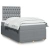vidaXL Sommier &agrave; lattes de lit et matelas gris clair 120x190 cm tissu