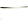 vidaXL Auvent r&eacute;tractable cr&egrave;me 4x3 m tissu et aluminium