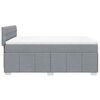 vidaXL Sommier &agrave; lattes de lit avec matelas Gris clair 160x200cm Tissu
