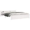 vidaXL Cadre de lit sans matelas blanc bois massif 140x190 cm