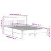 vidaXL Cadre de lit sans matelas 140x200 cm bois massif de pin