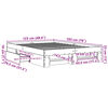vidaXL Cadre de lit sans matelas sonoma gris 120x190 cm