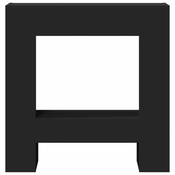 VidaXL Cadre de cheminée noir 81x18x82 cm bois d'ingénierie