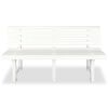 vidaXL Banc de jardin 145,5 cm Plastique Blanc