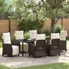 vidaXL Ensemble de salle &agrave; manger pour jardin 7 pcs Marron polyrotin