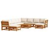 vidaXL Salon de jardin avec coussins 11 pcs bois massif d'acacia