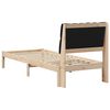 vidaXL Cadre de lit avec t&ecirc;te de lit rembourr&eacute;e Marron 75 x 190 cm