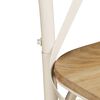 vidaXL Chaises à dossier croisé lot de 4 blanc bois de manguier massif