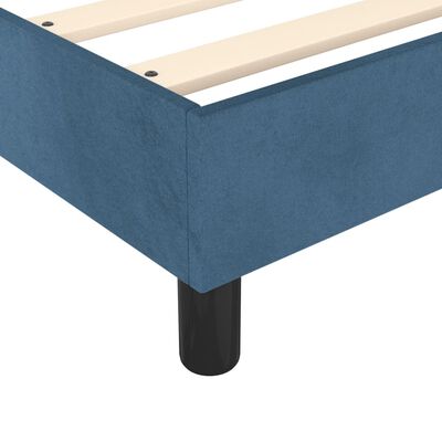 vidaXL Cadre de lit sans matelas bleu foncé 140x190 cm velours