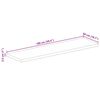 vidaXL Dessus de table rectangulaire bois massif de manguier brut