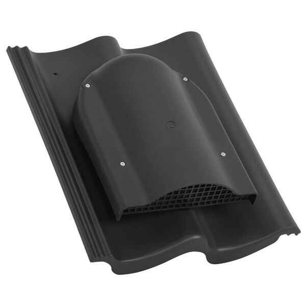 vidaXL Ventilateur de toit plat Noir