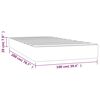 vidaXL Matelas de lit &agrave; ressorts ensach&eacute;s fermet&eacute; moyenne Gris 100x200x20cm Similicuir