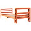 vidaXL Cadre de lit sans matelas cire marron 100x200cm bois pin massif