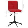 vidaXL Chaises pivotantes &agrave; manger lot de 2 Rouge bordeaux Velours