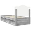 vidaXL Cadre de lit Gris Sonoma 90 x 200 cm Pin massif