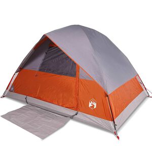 vidaXL Tente de camping &agrave; d&ocirc;me 2 personnes orange imperm&eacute;able
