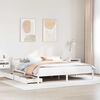 vidaXL Cadre de lit sans matelas blanc 200x200 cm bois massif de pin