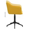 vidaXL Chaises pivotantes &agrave; manger lot de 6 Jaune Velours