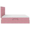 vidaXL Lit avec rangement et LED Rose 200 x 200 cm Velours