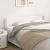 vidaXL T&ecirc;te de lit avec oreilles Blanc 183x16x78/88 cm Similicuir