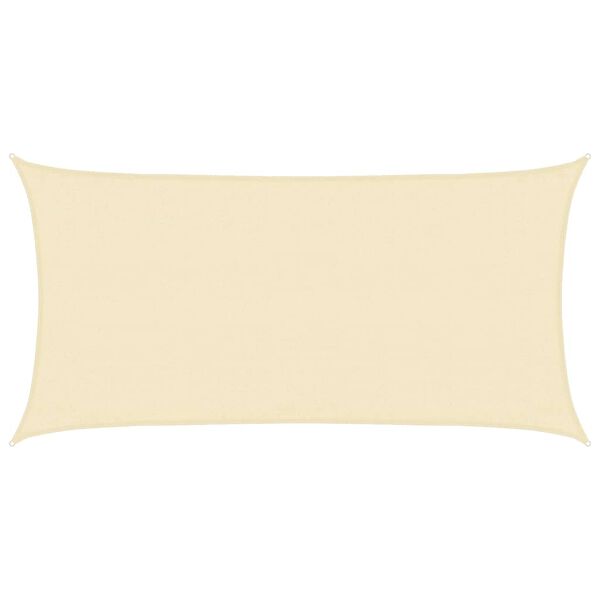 vidaXL Voile d'ombrage 160 g/m² Crème 3x6 m PEHD