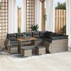 vidaXL Ensemble de canap&eacute; de jardin 13 pcs Gris polyrotin