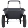 vidaXL Brouette Noir et orange 78 L 100 kg