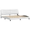 vidaXL Cadre de lit avec LED sans matelas Hvar blanc 200x200 cm