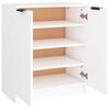 vidaXL Armoire &agrave; chaussures Blanc 59x35x70 cm Bois d'ing&eacute;nierie