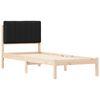 vidaXL Cadre de lit avec t&ecirc;te de lit rembourr&eacute;e Noir 75 x 190 cm