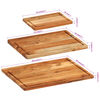 vidaXL Ensemble de planches à découper support 3pcs bois massif acacia