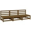 vidaXL Canap&eacute;s centraux de jardin 3 pcs marron miel bois de pin massif