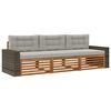 vidaXL Ensemble de canap&eacute;s d'ext&eacute;rieur 3 pcs Naturel et gris clair