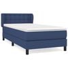 vidaXL Sommier &agrave; lattes de lit avec matelas Bleu 80x200 cm Tissu