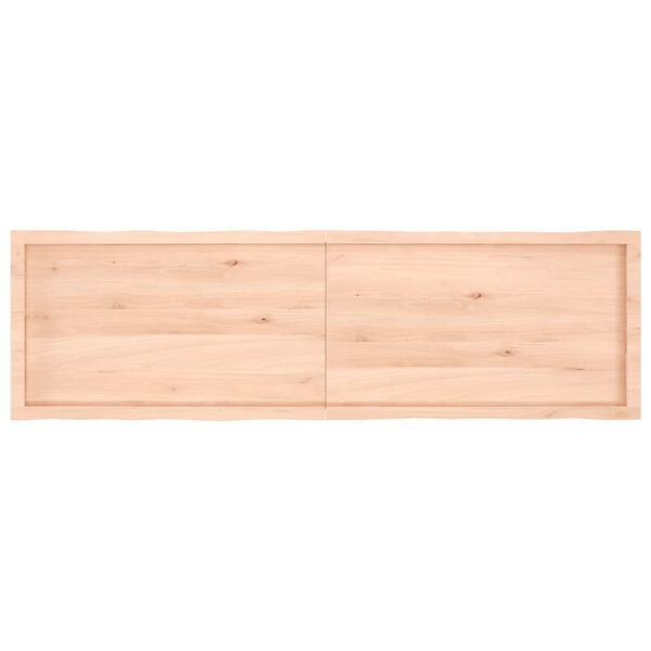 vidaXL Dessus de table bois massif non trait&eacute; bordure assortie