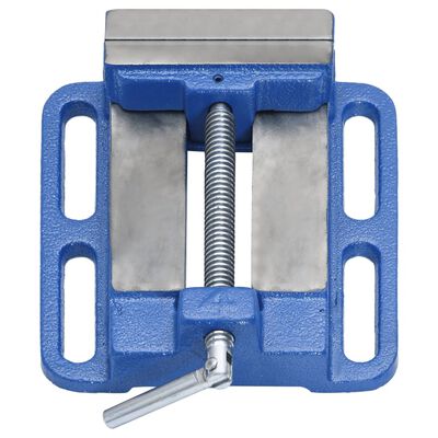 vidaXL Étau pour perceuse à colonne bleu 100 mm fonte