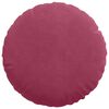vidaXL Coussins de si&egrave;ge 2 pcs Bordeaux &Oslash; 40 x 13 cm Velours