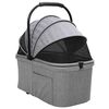 vidaXL Poussette Pliante pour Animaux Gris 81 x 47 x 99 cm Polyester
