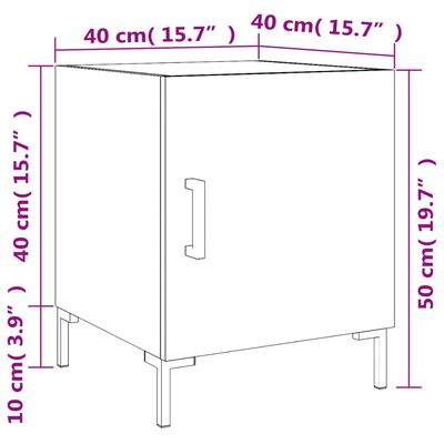 vidaXL Tables de chevet 2 pcs blanc 40x40x50 cm bois d’ingénierie