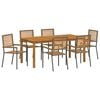 vidaXL Ensemble de salle &agrave; manger pour jardin 7 pc Gris