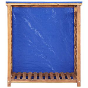 vidaXL Remise &agrave; bois de chauffage 105x38x115 cm Bois d'acacia solide