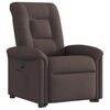 vidaXL Fauteuil inclinable électrique marron foncé tissu