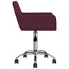 vidaXL Chaises pivotantes &agrave; manger lot de 4 violet tissu